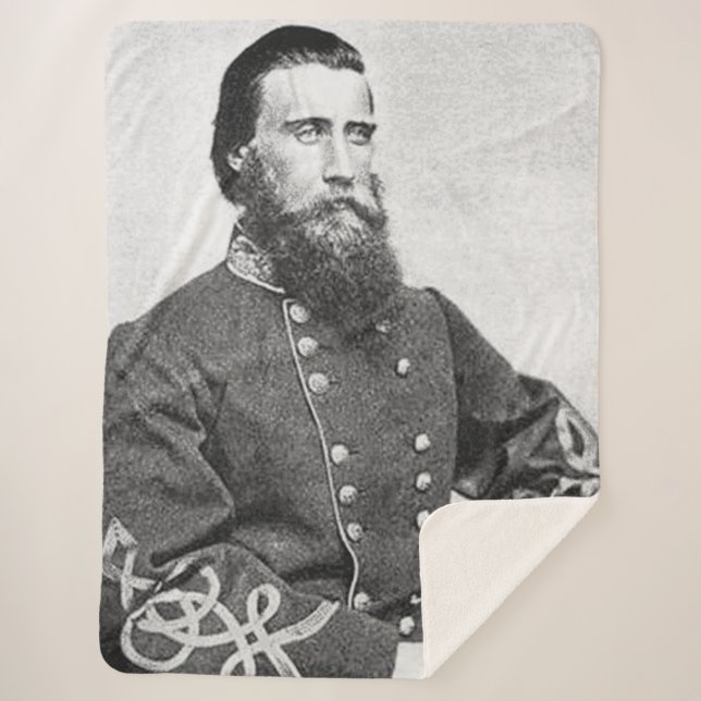 GENERAL JOHN BELL HOOD  CSA SHERPA BLANKET (Front)