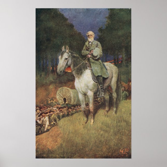 General Lee on his Famous Charger, 'Traveller' Poster (Front)