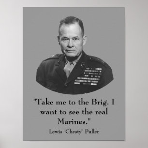 General Lewis "Chesty" Puller -- Marine Poster