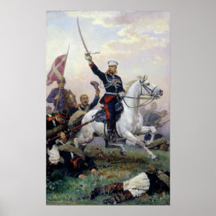 General M.D. Skobelev  in the Russian-Turkish Poster