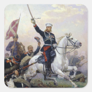 General M.D. Skobelev  in the Russian-Turkish Square Sticker