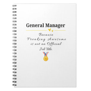 General Manager Notebook