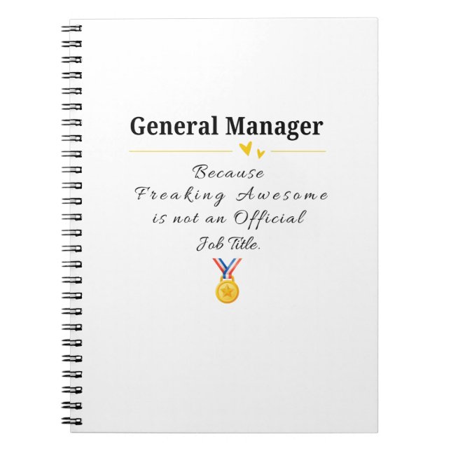 General Manager Notebook (Front)