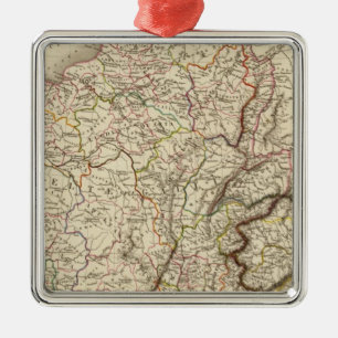 General map of Gaul Metal Ornament