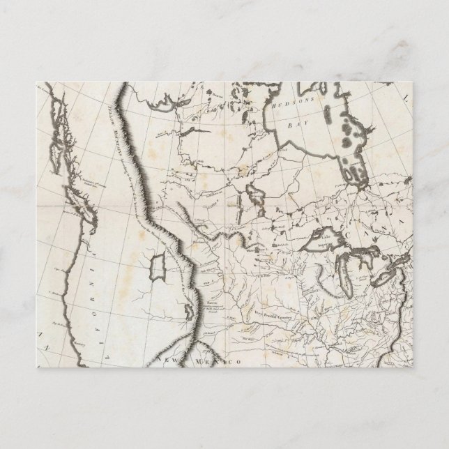 General Map of North America Postcard (Front)