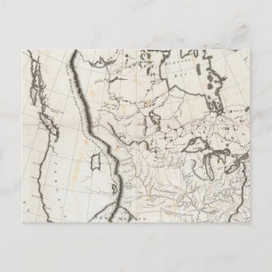 General Map of North America Postcard
