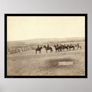 General Miles & Staff at Indian Camp SD 1891 Poster