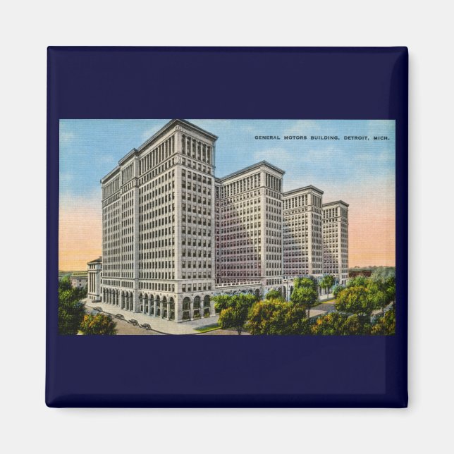 General Motors Building, Detroit, Michigan Magnet (Front)