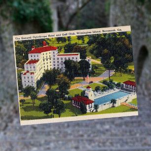 General Oglethorpe Hotel Golf Club Wilmington Isl Postcard