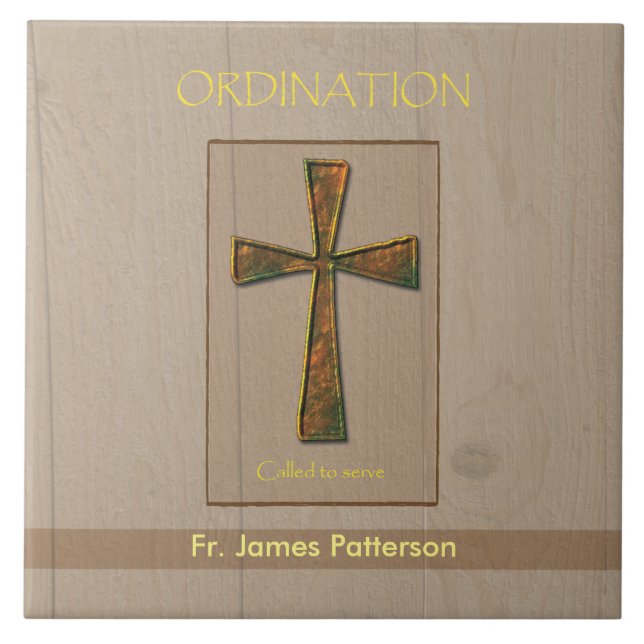 General Ordination Congratulations, Metal Design C Ceramic Tile (Front)