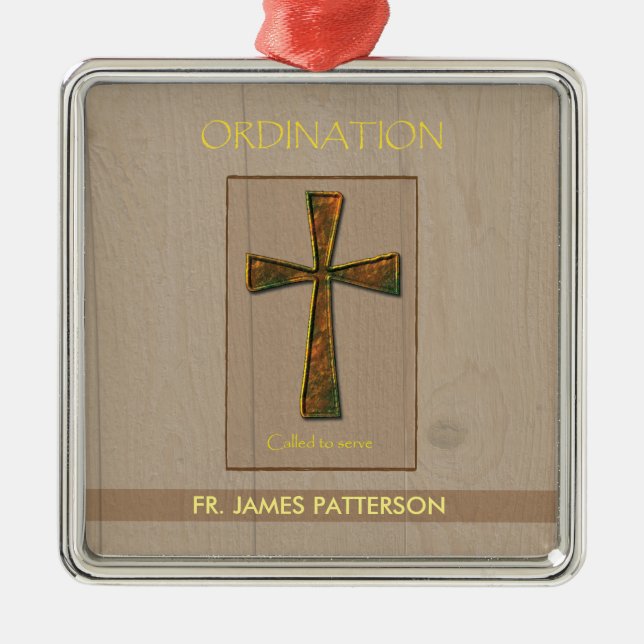General Ordination Congratulations, Metal Design C Ornament (Front)