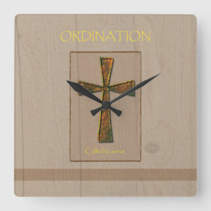 General Ordination Congratulations, Metal Design C Square Wall Clock