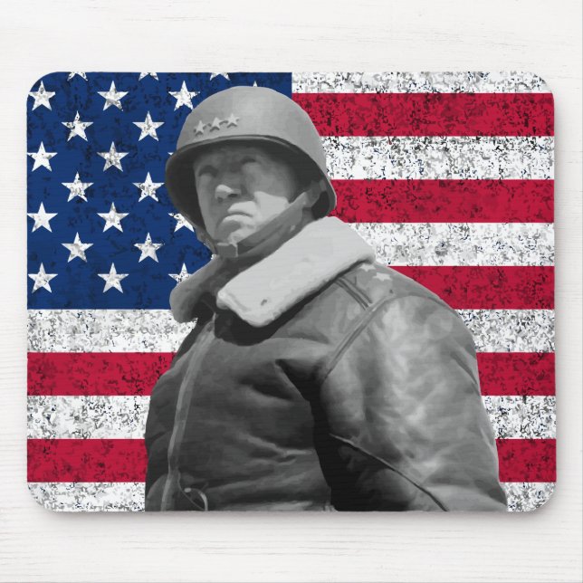 General Patton and the American Flag Mouse Pad (Front)