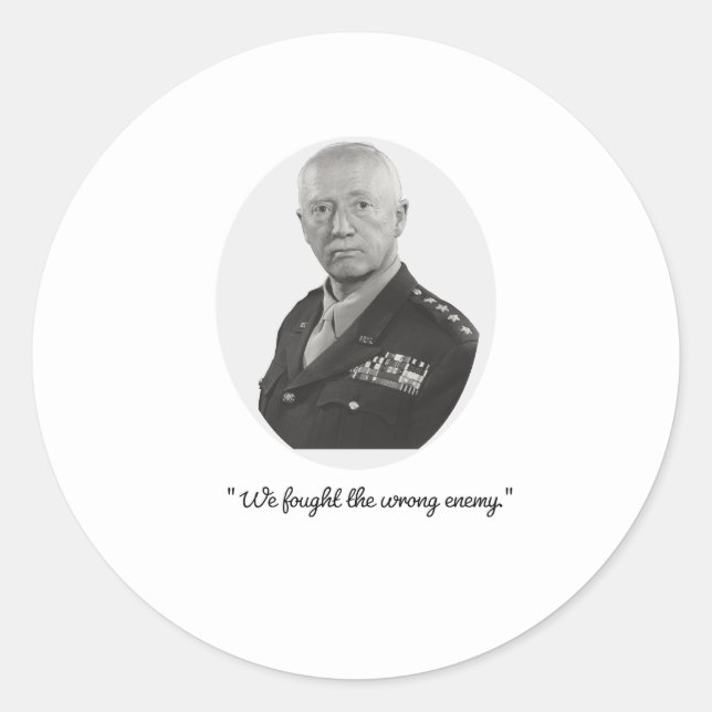 General Patton Quote Sticker (Front)