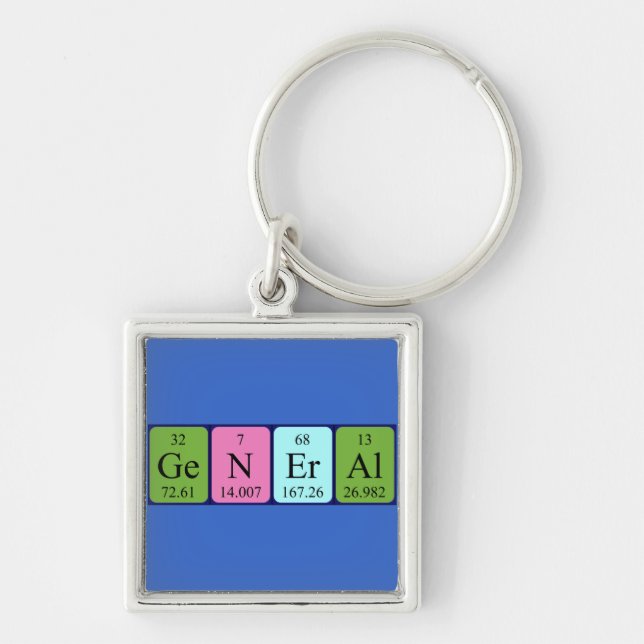 General periodic table name keyring (Front)