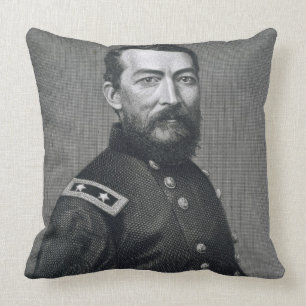 General Philip Sheridan, engraved from a photograp Cushion