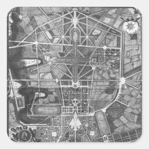 General plan of the town and Chateau of Square Sticker
