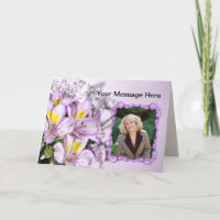 General purpose photo card alstromeria lilies