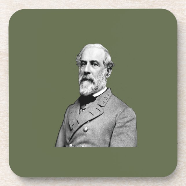 General ⚔️🎩 Robert E. Lee Army Green Coaster (Front)