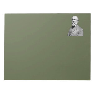 General Robert E. Lee Army Green Notepad