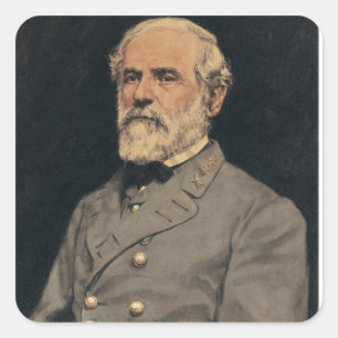 General Robert E. Lee Square Sticker