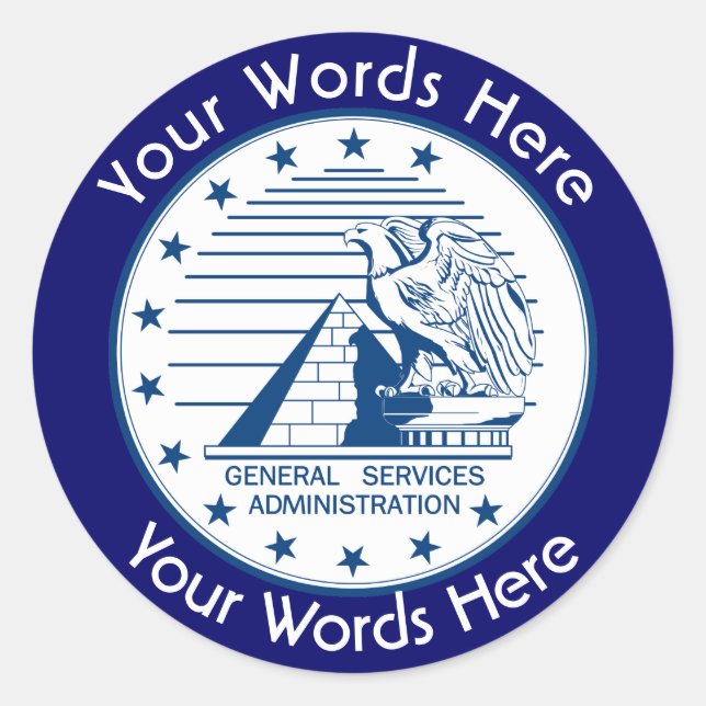 General Services Administration GSA Custom Sticker (Front)