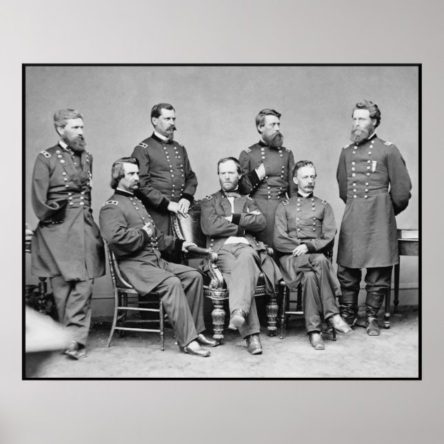 General Sherman and His Staff -- Border Poster (Front)
