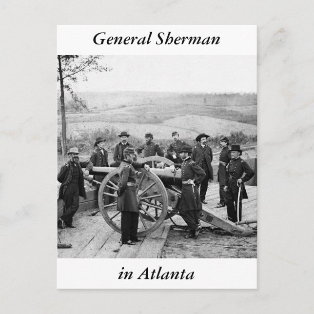 General Sherman in Atlanta, 1864 Postcard (Front)