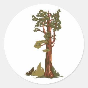 General Sherman Tree Classic Round Sticker