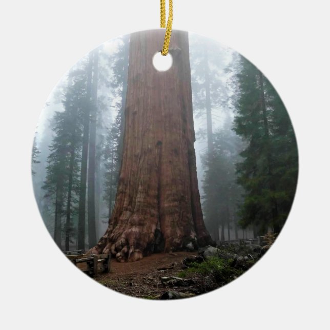 General Sherman Tree, Sequoia, CA Ceramic Ornament (Front)