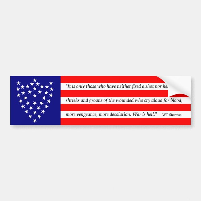 General Sherman's Battle Flag Bumper Sticker (Front)