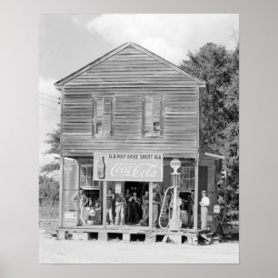 General Store & Post Office, 1935. Vintage Photo Poster