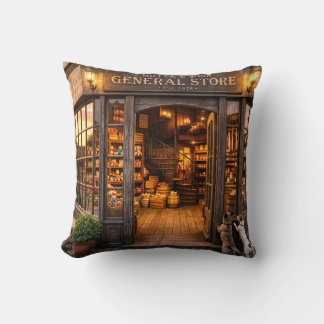 General Store Throw Pillow