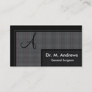 General Surgeon Business Card - Monogram