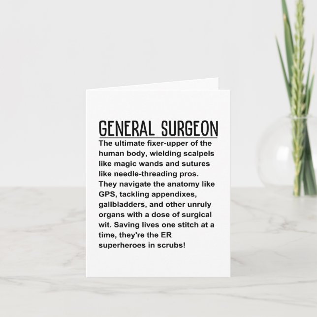 General surgeon card (Front)