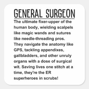 General surgeon  square sticker