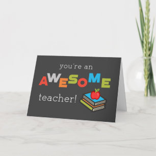 General Teacher Appreciation Day Books and Apple Card