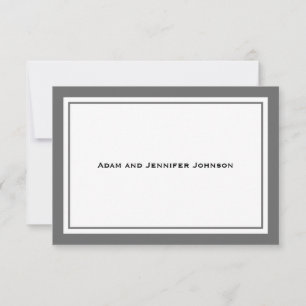 General Thank You Note Cards (Grey / White)