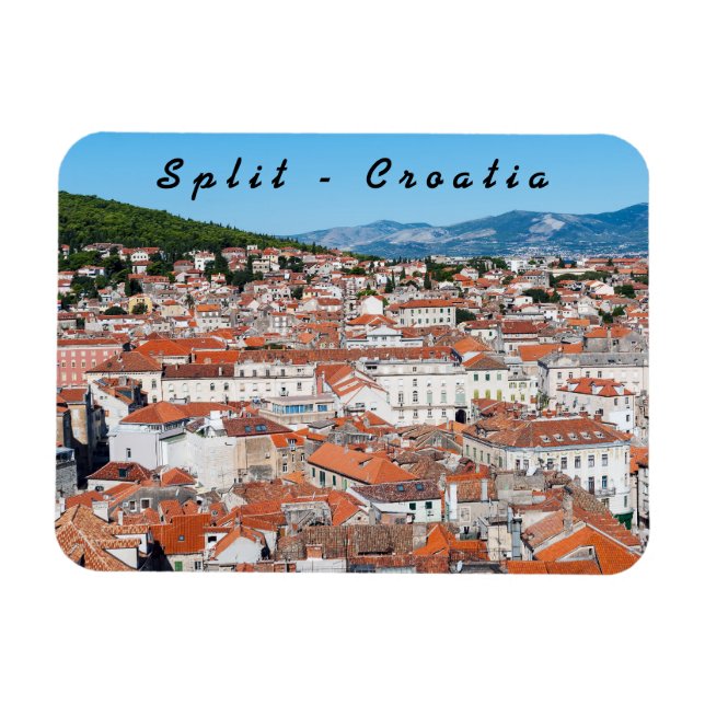 General top view on Split city - Dalmatia, Croatia Magnet (Horizontal)