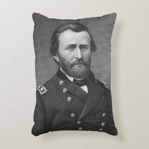 General Ulysses Simpson Grant, engraved after a da Decorative Cushion