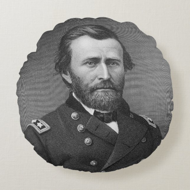 General Ulysses Simpson Grant, engraved after a da Round Cushion (Front)