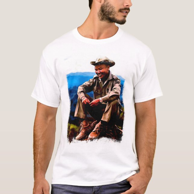 General Vang Pao Watercolor Art Graphic Tee (Front)