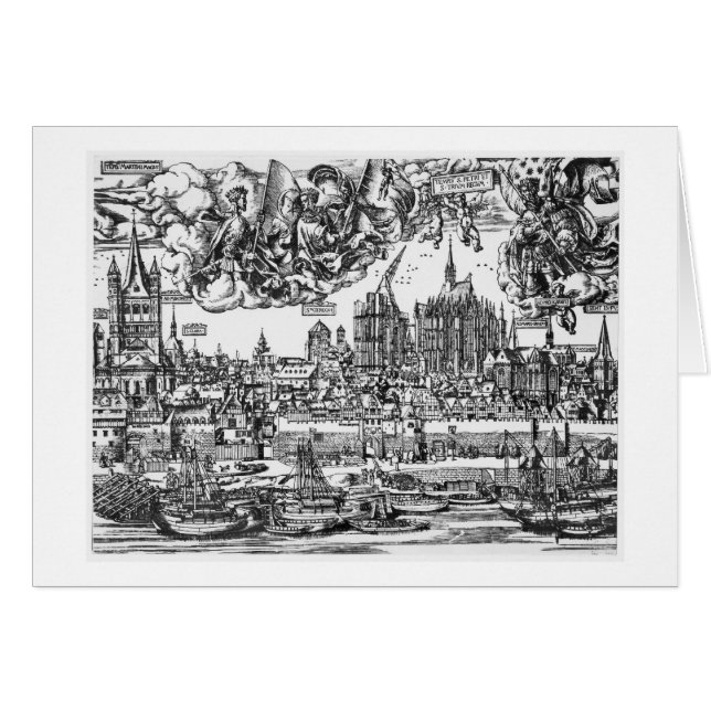 General View of Cologne, 1531 (engraving) (b/w pho (Front Horizontal)