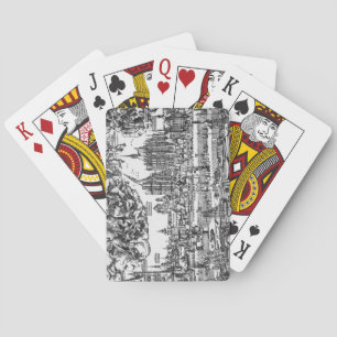General View of Cologne, 1531 (engraving) (b/w pho Playing Cards