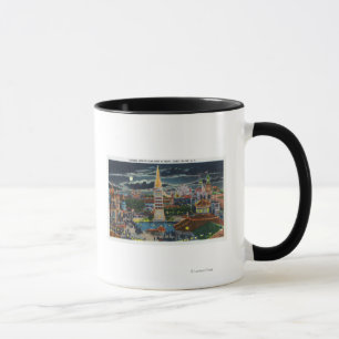 General View of Luna Park at Night Mug