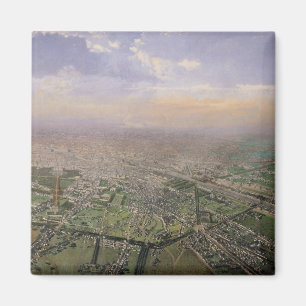 General view of Paris from a hot-air balloon Magnet