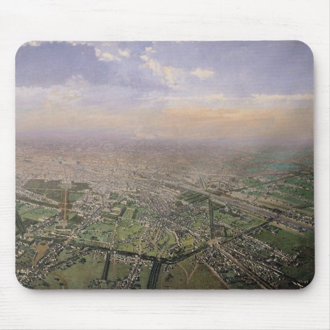 General view of Paris from a hot-air balloon Mouse Pad (Front)