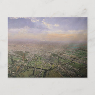 General view of Paris from a hot-air balloon Postcard