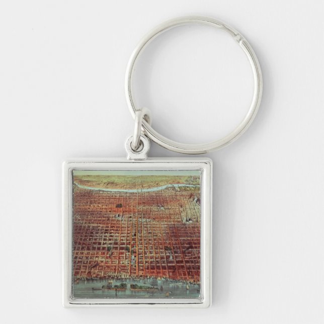 General View of Philadelphia, 1875 Key Ring (Front)