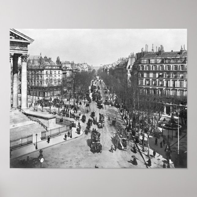 General view of the Place de la Madeleine Poster (Front)